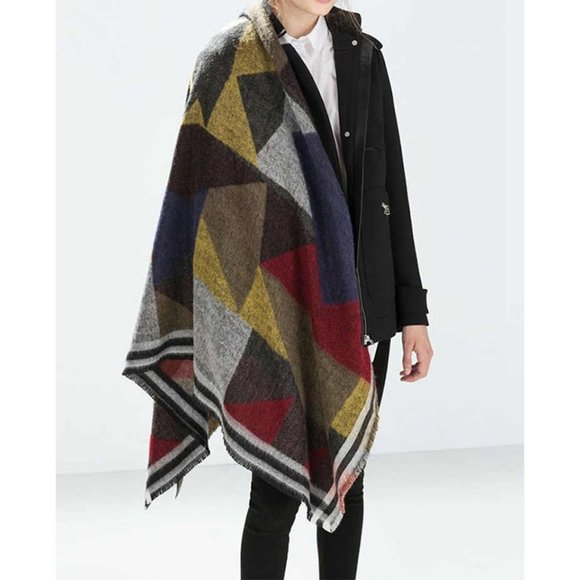 Zara large blanket scarf